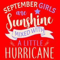 September Girls Are Sunshine Mixed With Hurricane Santa Hat thumb 1