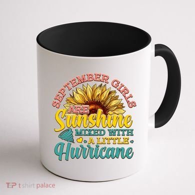 September Girls Sunshine And Hurricane Cute Coffee Mug back
