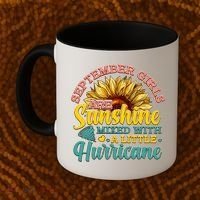 September Girls Sunshine And Hurricane Cute Coffee Mug thumb 2