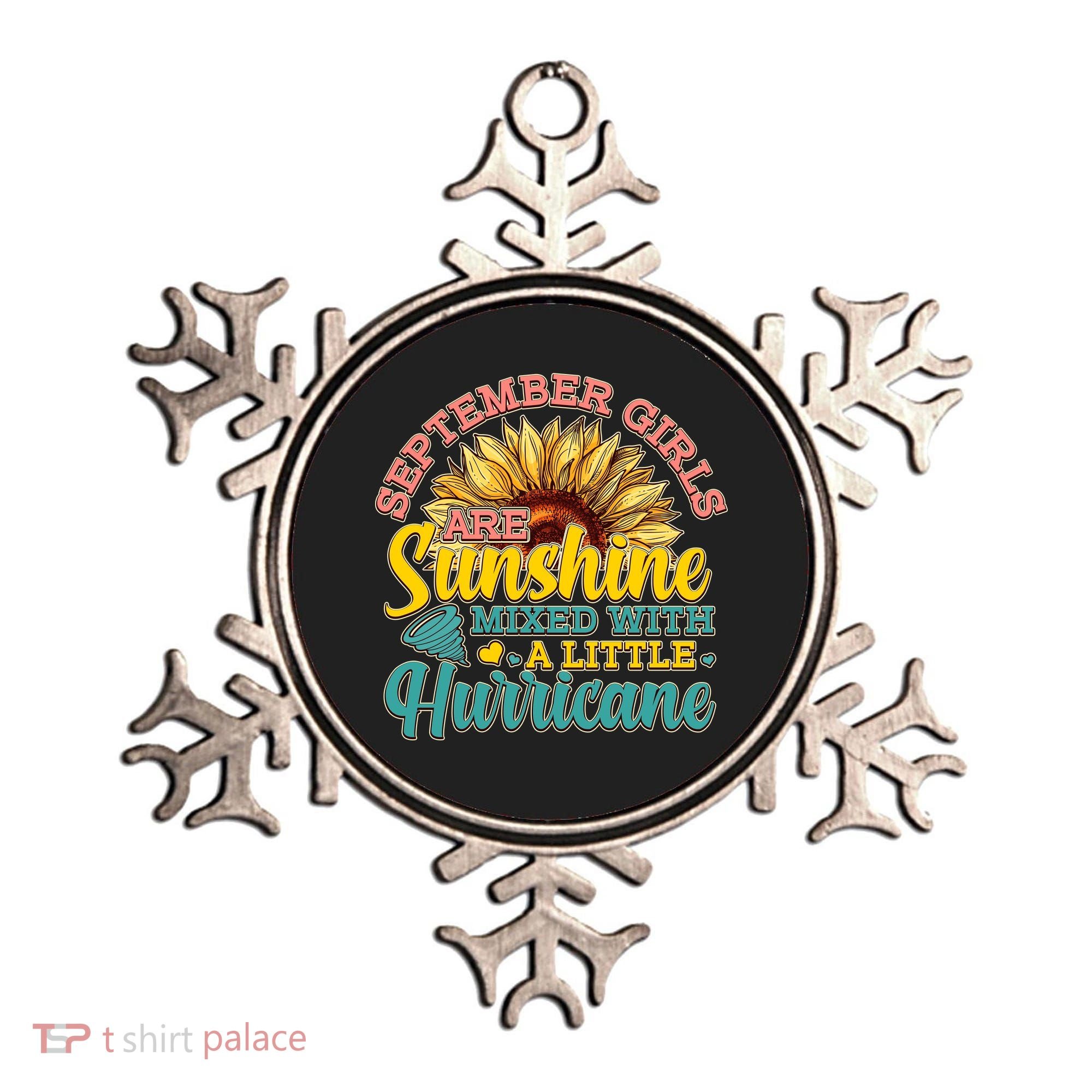 September Girls Sunshine And Hurricane Cute Ornament