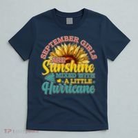 September Girls Sunshine And Hurricane Cute T-Shirt thumb 5