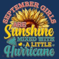 September Girls Sunshine And Hurricane Cute T-Shirt thumb 7