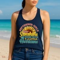 September Girls Sunshine And Hurricane Cute Women's Tank Top thumb 2