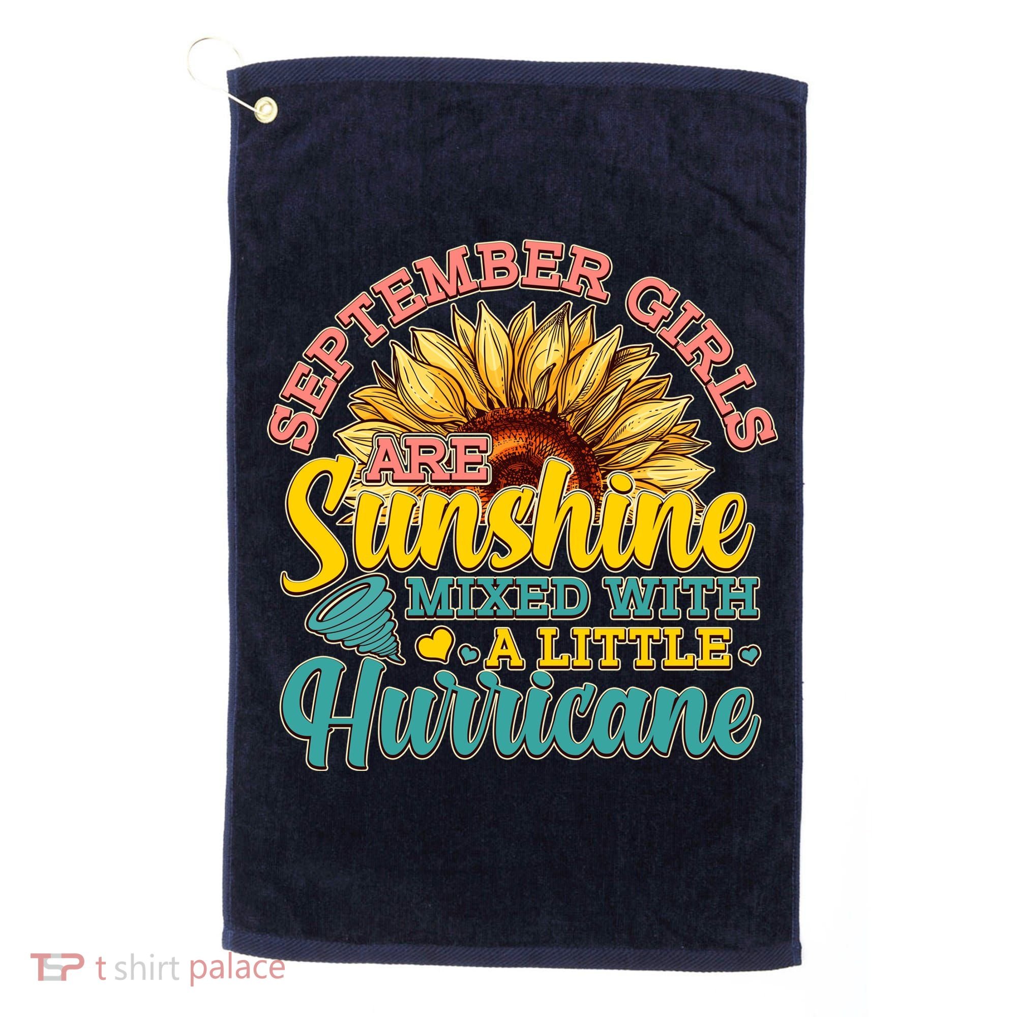 September Girls Sunshine And Hurricane Cute Golf Towel