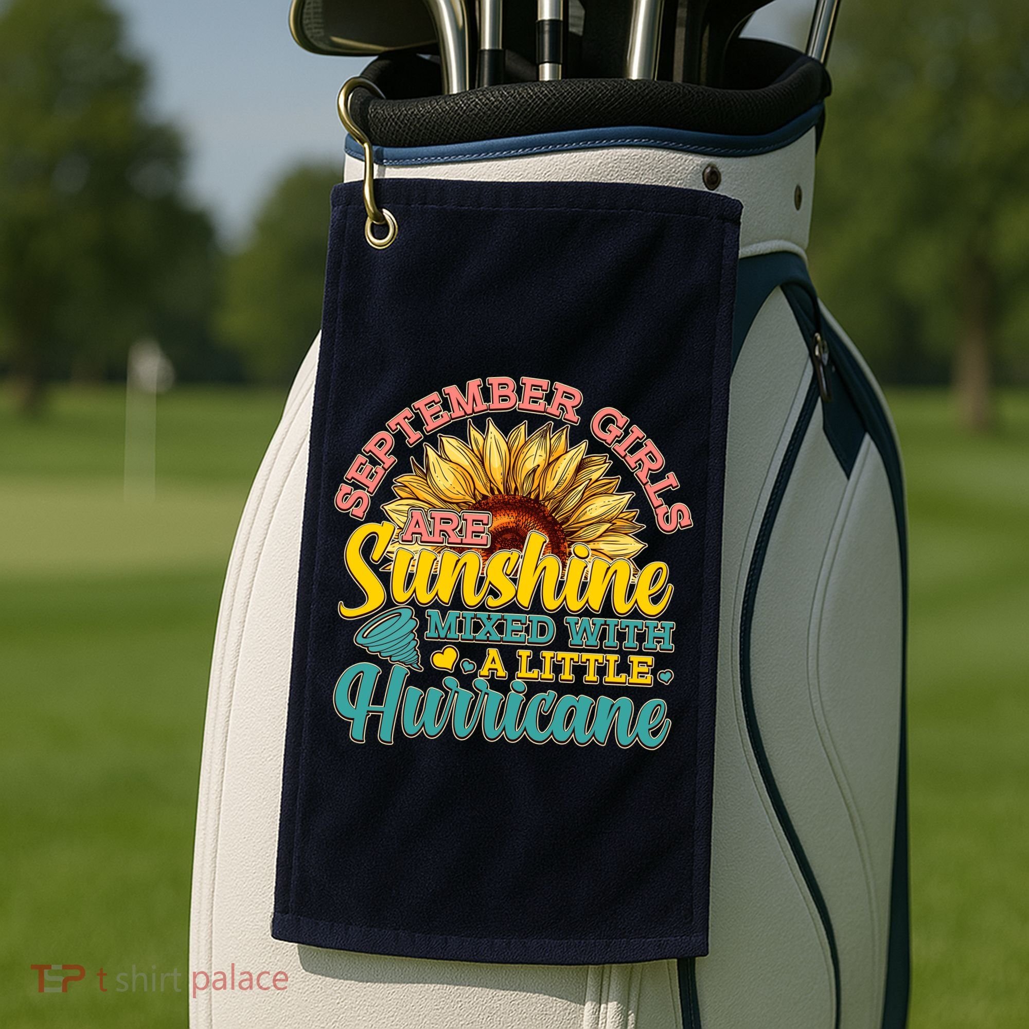 September Girls Sunshine And Hurricane Cute Golf Towel