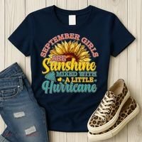 September Girls Sunshine And Hurricane Cute Women's T-Shirt thumb 3