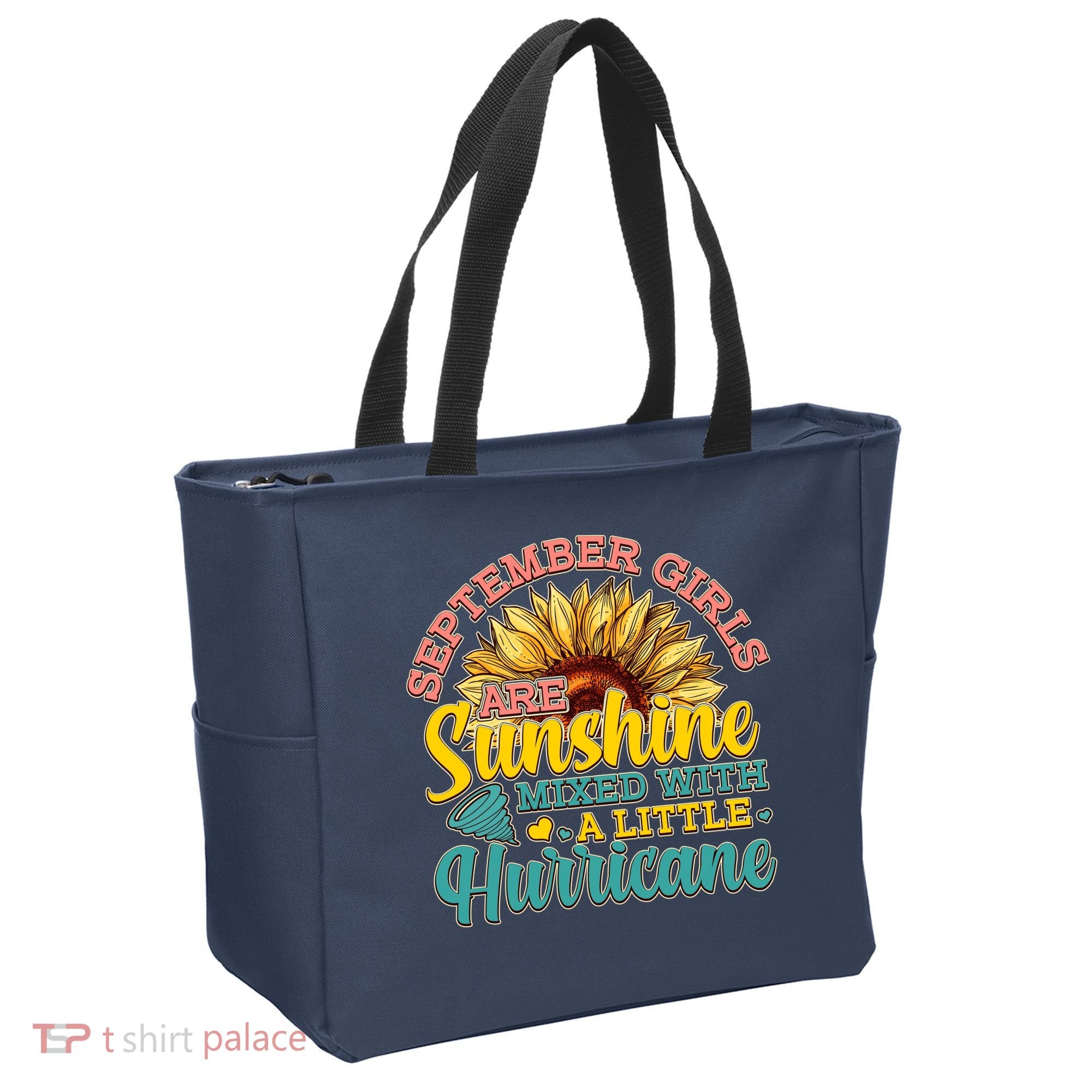 September Girls Sunshine And Hurricane Cute Tote Bag