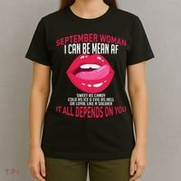 September Woman Depends on You T-Shirt thumb 4