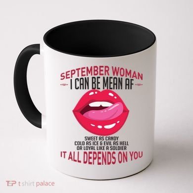 September Woman Depends on You Coffee Mug