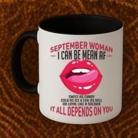 September Woman Depends on You Coffee Mug thumb 2