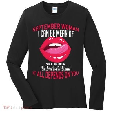 September Woman Depends on You Women's Long Sleeve Shirt