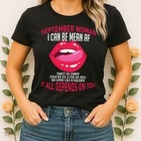 September Woman Depends on You Women's T-Shirt thumb 2