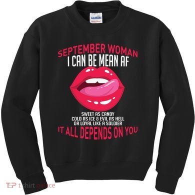 September Woman Depends on You Kids Sweatshirt