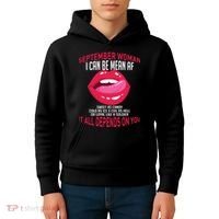September Woman Depends on You Kids Hoodie thumb 4