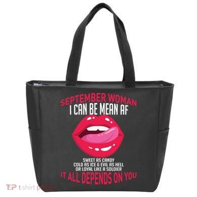 September Woman Depends on You Tote Bag