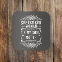 September Woman Funny Birthday Coaster thumb 0