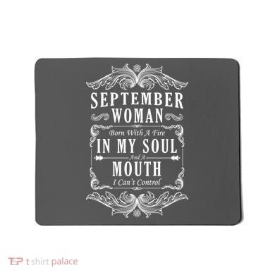 September Woman Funny Birthday Mousepad