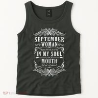 September Woman Funny Birthday Tank Top thumb 2