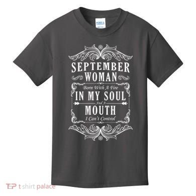 September Woman Funny Birthday Kids T-Shirt