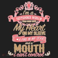 September Woman Heart and Soul Women's Sweatshirt thumb 2
