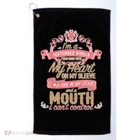 September Woman Heart and Soul Golf Towel thumb 0