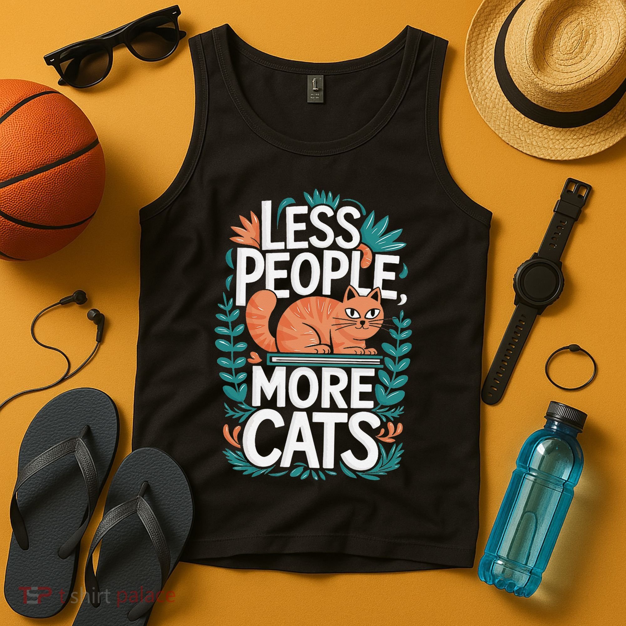 School Education Reading Teacher Knowledge Power Cat Book Tank Top