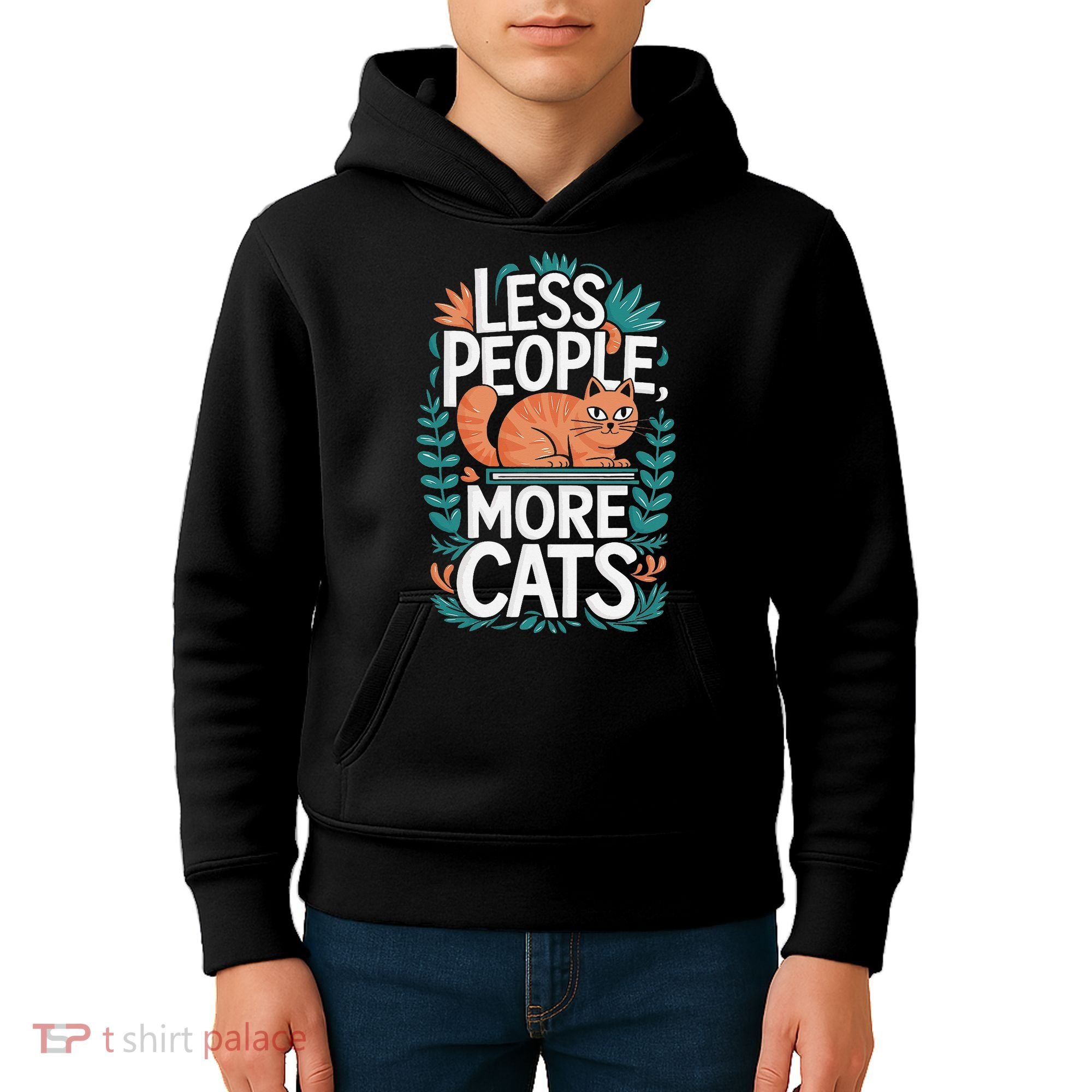 School Education Reading Teacher Knowledge Power Cat Book Kids Hoodie