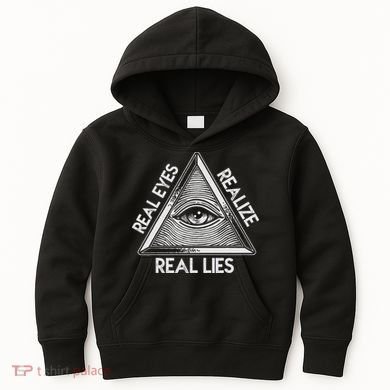 Seeing Eye Realize Real Lies Kids Hoodie
