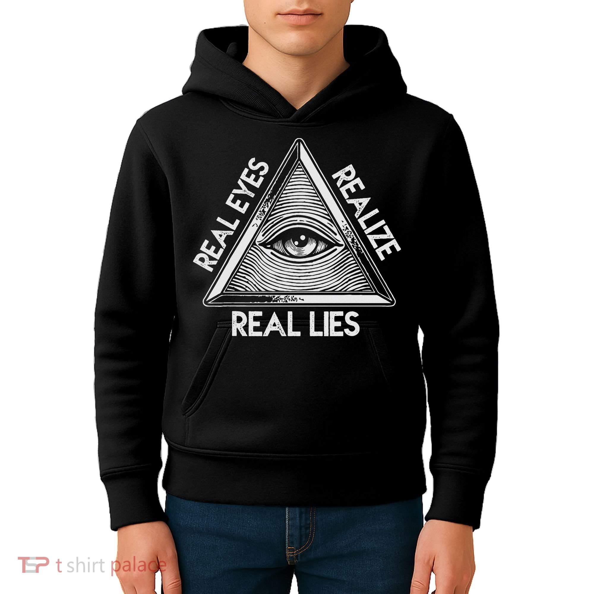 Seeing Eye Realize Real Lies Kids Hoodie