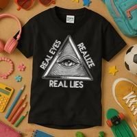 Seeing Eye Realize Real Lies Kids T-Shirt thumb 3