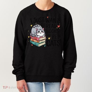 School Education Reading Teacher Knowledge Power Cat Book Women's Sweatshirt