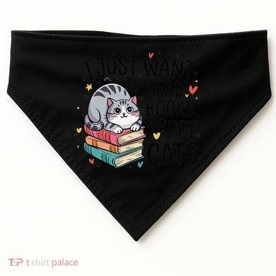 School Education Reading Teacher Knowledge Power Cat Book USA-Made Doggie Bandana