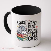 School Education Reading Teacher Knowledge Power Cat Book Coffee Mug thumb 0