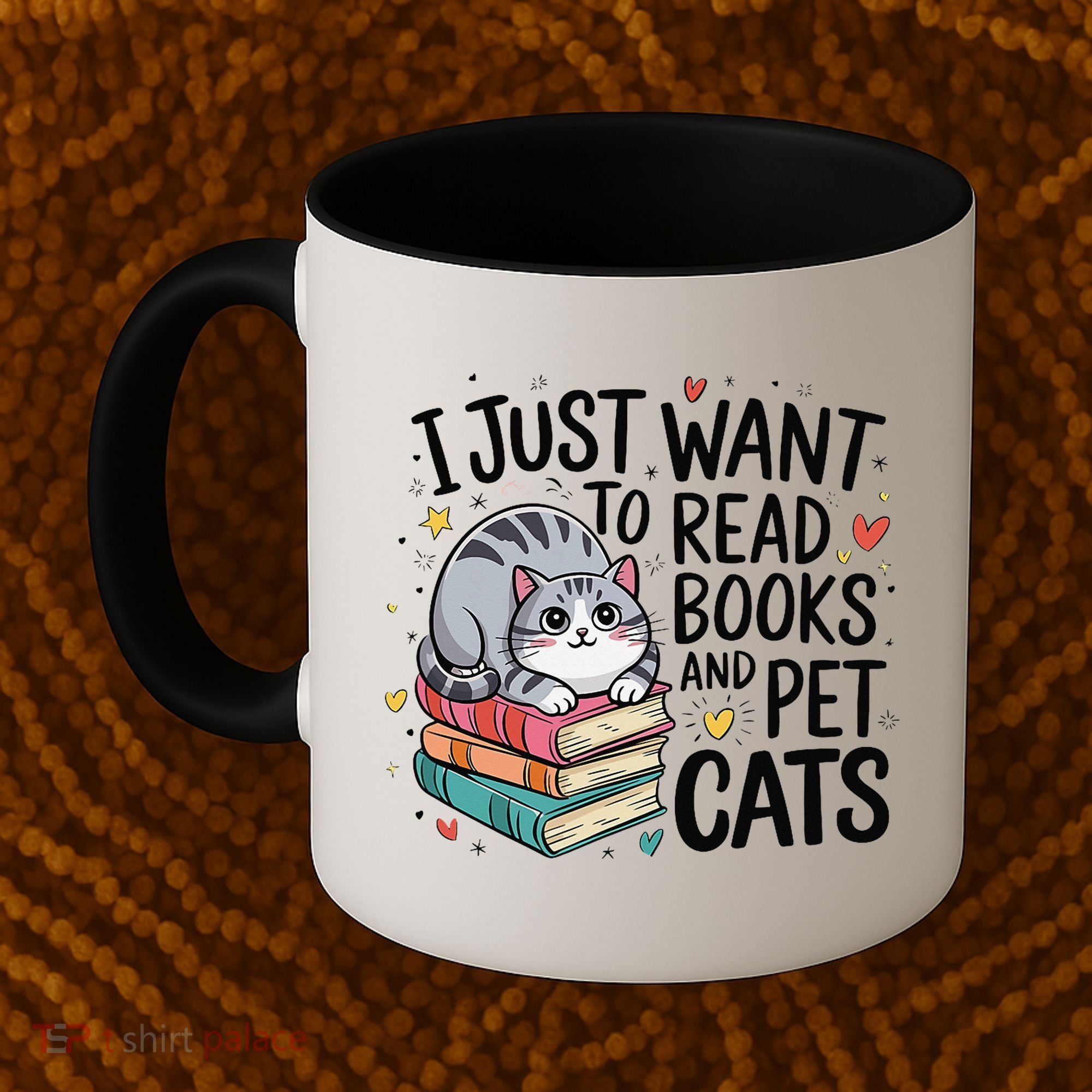 School Education Reading Teacher Knowledge Power Cat Book Coffee Mug
