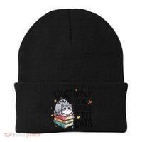 School Education Reading Teacher Knowledge Power Cat Book Beanie thumb 0