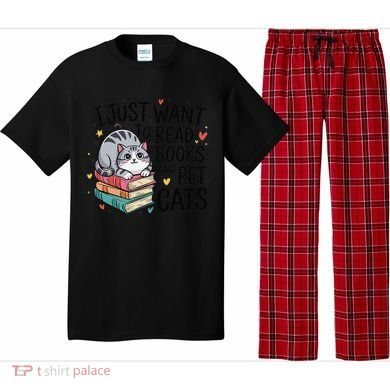 School Education Reading Teacher Knowledge Power Cat Book Pajama Set