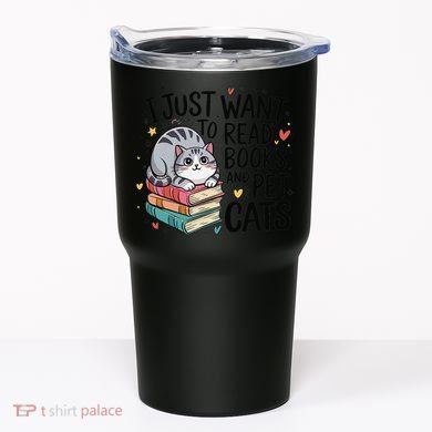 School Education Reading Teacher Knowledge Power Cat Book Tumbler