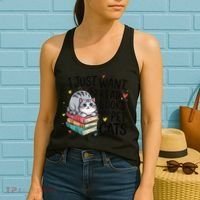 School Education Reading Teacher Knowledge Power Cat Book Women's Tank Top thumb 2