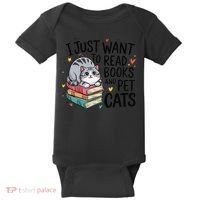 School Education Reading Teacher Knowledge Power Cat Book Baby Bodysuit thumb 0