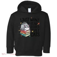 School Education Reading Teacher Knowledge Power Cat Book Toddler Hoodie thumb 0