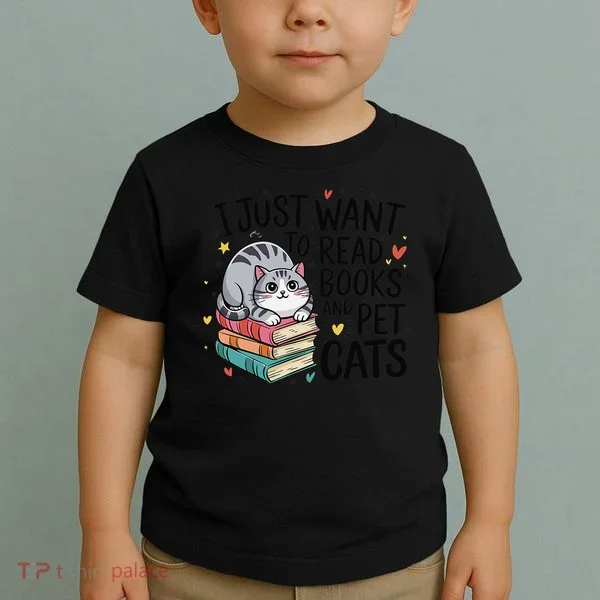 School Education Reading Teacher Knowledge Power Cat Book Toddler T-Shirt