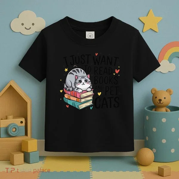 School Education Reading Teacher Knowledge Power Cat Book Toddler T-Shirt
