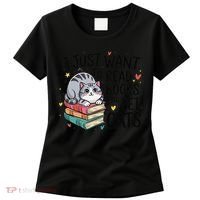 School Education Reading Teacher Knowledge Power Cat Book Women's T-Shirt thumb 0