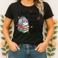 School Education Reading Teacher Knowledge Power Cat Book Women's T-Shirt thumb 2