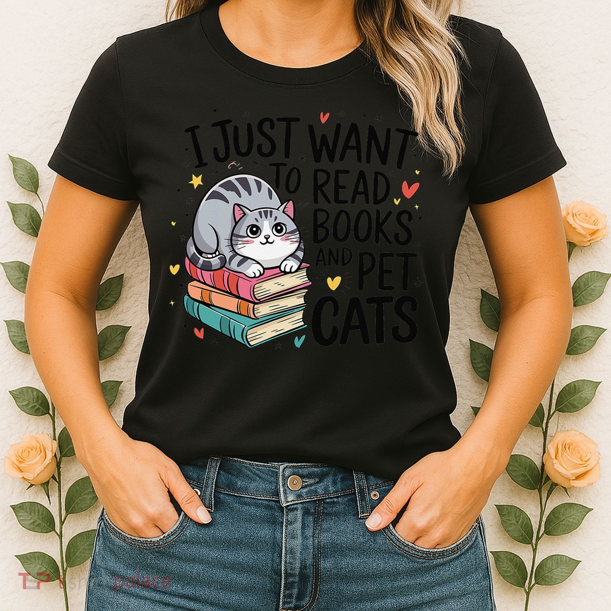 School Education Reading Teacher Knowledge Power Cat Book Women's T-Shirt