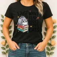 School Education Reading Teacher Knowledge Power Cat Book Women's T-Shirt thumb 2