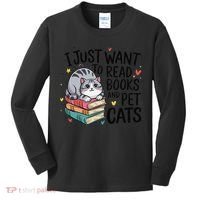School Education Reading Teacher Knowledge Power Cat Book Kids Long Sleeve Shirt thumb 0