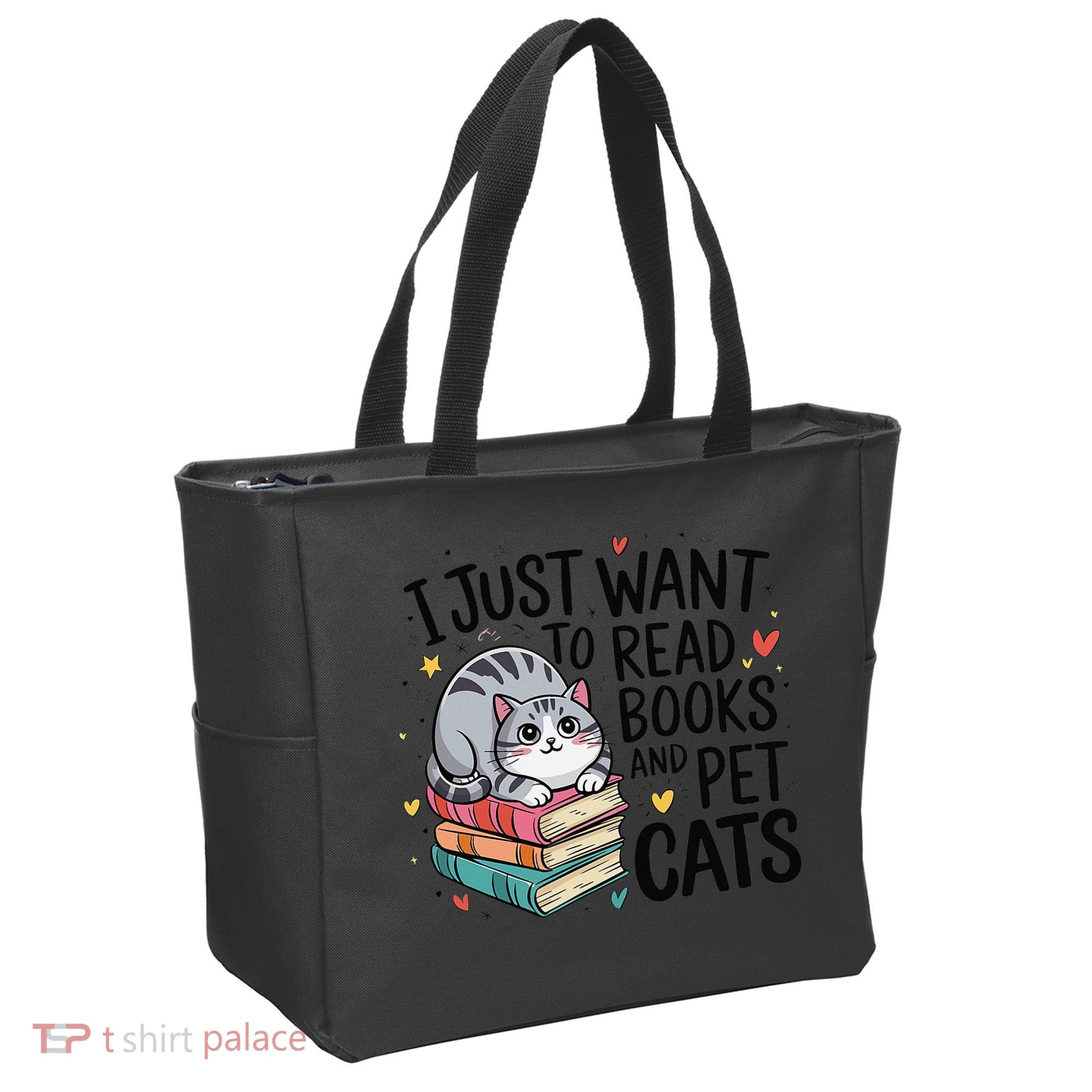 School Education Reading Teacher Knowledge Power Cat Book Tote Bag