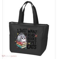 School Education Reading Teacher Knowledge Power Cat Book Tote Bag thumb 3