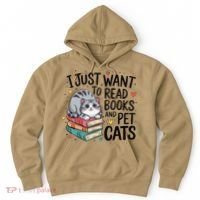 School Education Reading Teacher Knowledge Power Cat Book Hoodie thumb 0